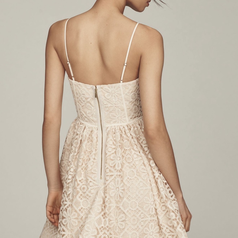 By Anthropologie Lace Basque-Waist Mini Dress - Picture 3 of 6